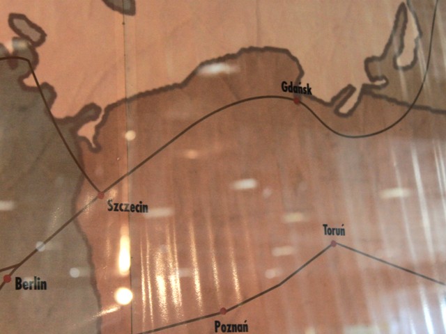 Mapa Dróg Jakubowych w siedzibie organizacji Xacobeo