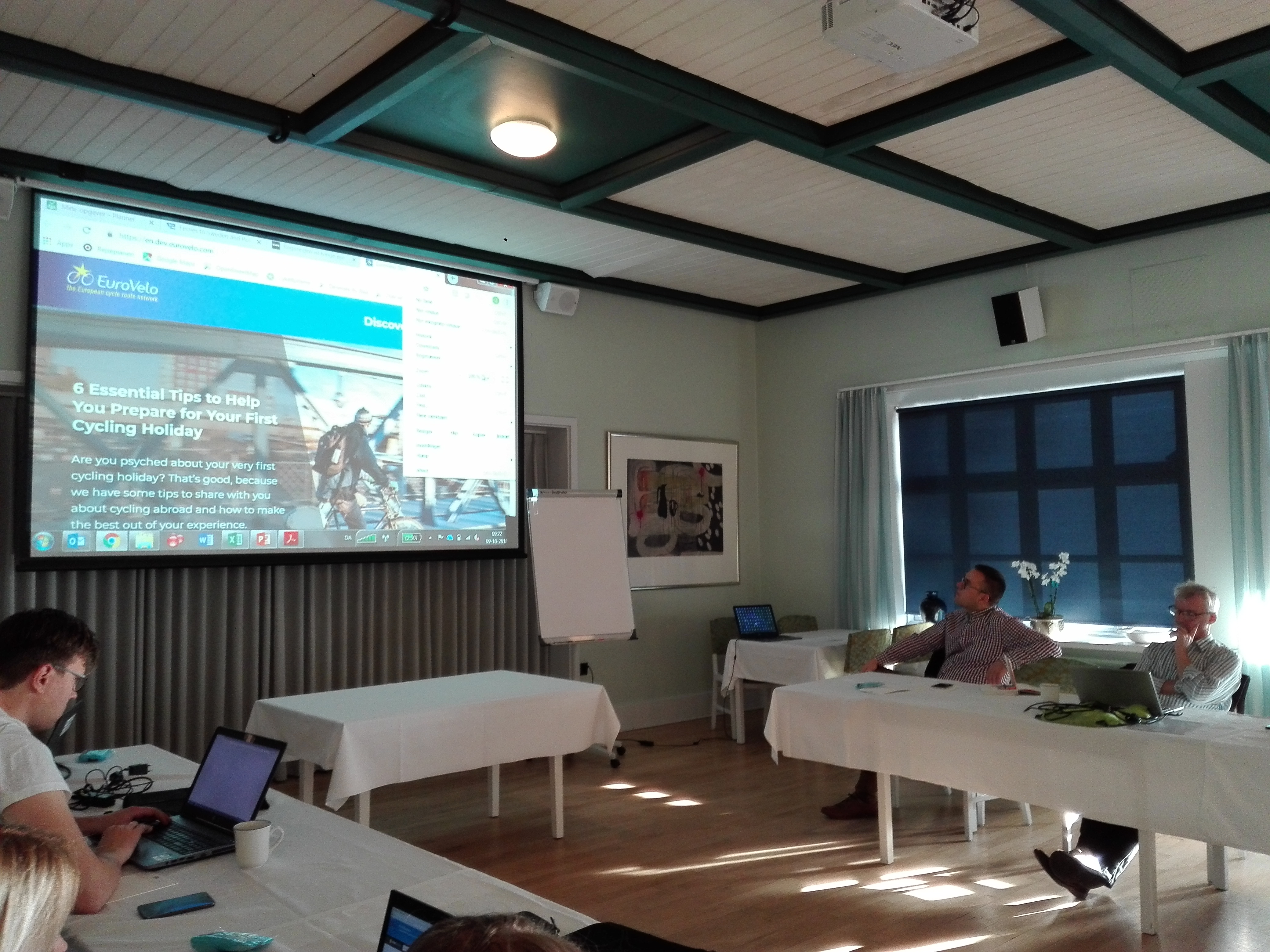 Prezentacje podczas 4 spotkania wszystkich partnerów "Biking South Baltic" w Rodvig w Danii Prezentacje podczas 4 spotkania wszystkich partnerów "Biking South Baltic" w Rodvig w Danii (8-9.10.2018)